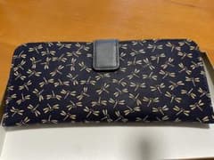 印でんや　長財布　札入L  黒地　とんぼのサムネイル