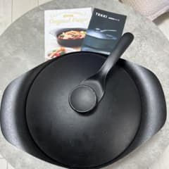 未使用　柳宗理　南部鉄器　鉄鍋深型　22㎝　TEKKI　蓋　ハンドル付き 柳宗理 TEKKI 南部鉄器 鉄鍋 深型 25cm 鉄蓋 ハンドル付き 日本製