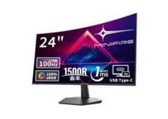 MINIFIRE 湾曲 24インチ LEDディスプレイ MF24C1 本体 - メルカリ