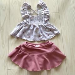 アプレレクール 女の子セパレート水着 いちご柄120cm - メルカリ