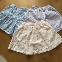 キッズ ショートパンツ、スカート3点セット 130〜140cmのサムネイル