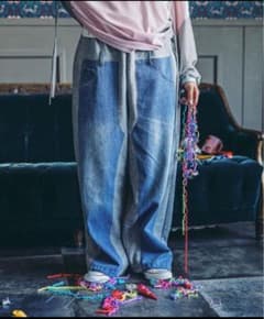 デニムパッチワークパンツ　niko and…ニコアンドのサムネイル