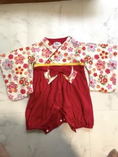 花柄着物風サロペット 80cmまでのサムネイル