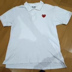 PLAY COMME des GARCONS ポロシャツ ホワイト M - メルカリ