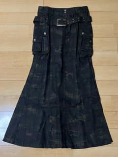 美品★B.P.N 迷彩柄 マーメイド ロングスカート バックスリットのサムネイル