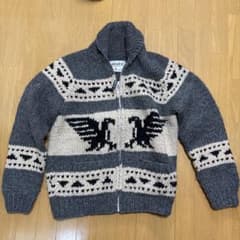 Kanata カウチン　ジップアップニットセーターのサムネイル