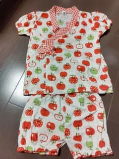 パジャマ 女の子用 甚平 りんご 130cmのサムネイル