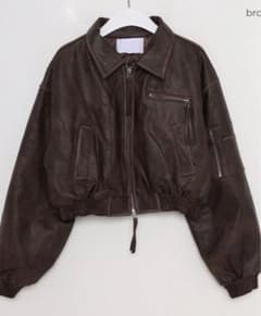 クロップレザージャケットのサムネイル