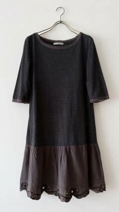 ＦＡＮＡＫＡ ドッキングワンピース 裾刺繍レース コットンのサムネイル