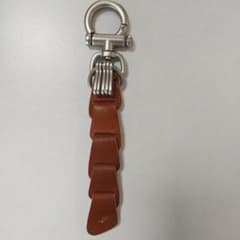 lidnm Llife ブラウンレザーキーチェーン 金属カラビナ付き 未使用新品