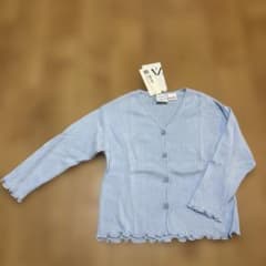 ZARA リブ編み カーディガン 2-3歳 ライトブルーのサムネイル