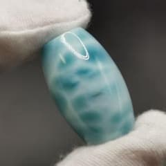 穴あり 天珠型 樽型 ラリマー タンブル ビーズ - メルカリ