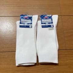 ソックス　クルーソックス　白　オフホワイト　2足セットのサムネイル