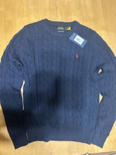 Polo Ralph Lauren ネイビー ケーブルニット Mのサムネイル