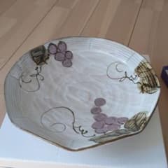★たち吉★　未使用品　粉引ぶどう柄の大皿ですのサムネイル