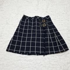 ブルーレーベル プリーツミニスカート チェック ベルト 38 チェック