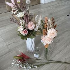 造花　ブーケ　花瓶　セットのサムネイル