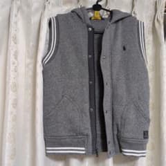 Polo Ralph Lauren キッズ フード付きベスト グレー Mのサムネイル