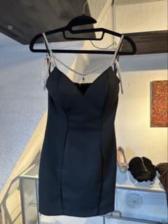 ROBE de FLEURS Glossy ドレス ブラック XSサイズのサムネイル