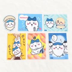 ハチワレ　クリアカード5枚セット　きのこステッカー付きのサムネイル