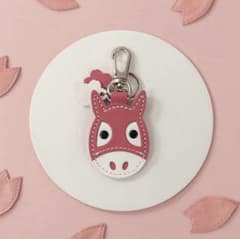 ソメスサドル 桜モチーフ 馬メンコキーホルダー チャーム ソメス 紙袋