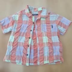 moujonjon チェック 半袖シャツ 110cmのサムネイル