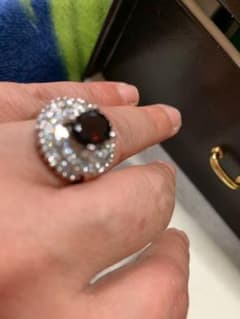 925刻印ガーネットリング13号位になりますのサムネイル