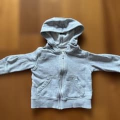 キッズ ジップアップパーカー グレー