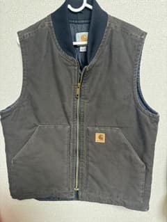 Carhartt ダークグレー ジップアップベストのサムネイル