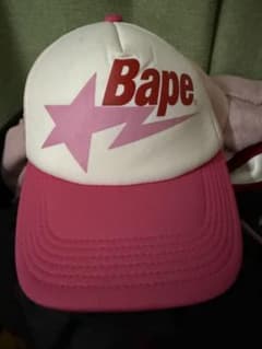 Bape 星型ロゴ キャップ ピンク/ホワイト - メルカリ