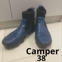 Camper ブルーハイカット本革ブーツ 38 (24cm相当) Camper ブルーハイカット本革ブーツ 38 (24cm相当) - メルカリ