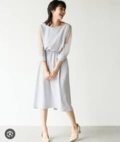 【apart by lowrys】OCドットチュールワンピース グレー Mのサムネイル