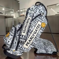 パーリーゲイツ キャディバッグ 総柄 白 紺 スタンド式 軽量 ニュース
