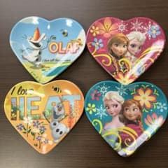 ディズニー　アナと雪の女王 ハート型　プレートセット　メラミン皿