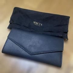 MALTA 本革 牛革 長財布 薄型 シンプル レザー ブラック 黒のサムネイル