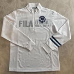 FILA GOLF メンズ ハーフジップ長袖シャツ ホワイトのサムネイル