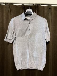 JOHN SMEDLEY グレー ニットポロシャツ Sのサムネイル