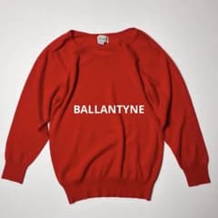 バランタイン カシミヤ100% ニット 赤 M スコットランド製 上質