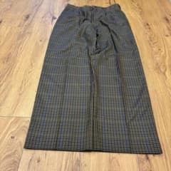 00s archive check wide pants y2k シティボーイ - メルカリ