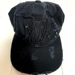 DimMoire ロゴ刺繍ダメージCAP Black ディムモアール - メルカリ