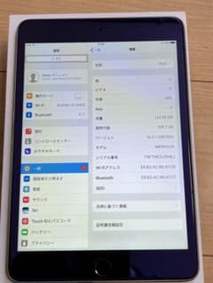 iPad mini 4 128GB バッテリー97%Wi-Fiモデルのサムネイル