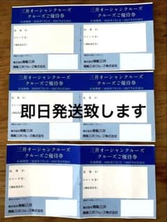 三井オーシャンクルーズ クルーズご優待券 6枚セットのサムネイル