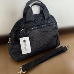 【新品】LeSportsac パフィーブロッサムズ ショルダーバッグ 黒のサムネイル