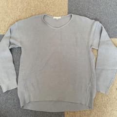 THE SHOP TK 水色 Vネックニット Mサイズのサムネイル