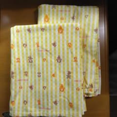 保育園 幼稚園 お昼寝布団シーツ ハンドメイド 掛け×1枚 敷×１枚 計2枚のサムネイル