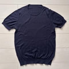 JOHN SMEDLEY シーアイランドコットン 半袖ニット ネイビー JOHN SMEDLEY シーアイランドコットン 半袖ニット ネイビー - メルカリ