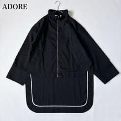 未使用級♡アドーア コンフォート ストレッチ ブルゾン ジャケット 近年 黒色 未使用級♡アドーア コンフォート ストレッチ ブルゾン ジャケット
