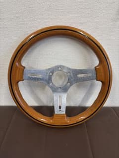 OBA ハンドル ウッドステアリング　最終値下げ！早い物勝ち‼️ OBAウッドステアリング ハンドル直径32.5cm - メルカリ