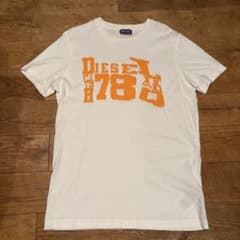 DIESEL Tシャツ ホワイト オレンジ メンズのサムネイル