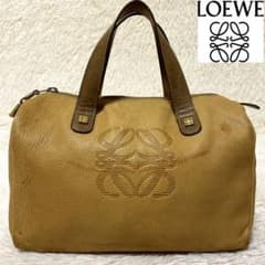 LOEWE ロエベ ハンドバッグミニボストン アナグラム 本革 ゴールド金具